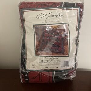 Vintage Bob Timberlake Junction Train Afghan Tapestry Throw NEW USA Crown Crafts